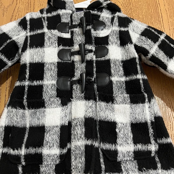 madden girl Baby Girl Multi Plaid Toggle and Zip Front Hooded Jacket Sz-18M - Picture 2 of 5